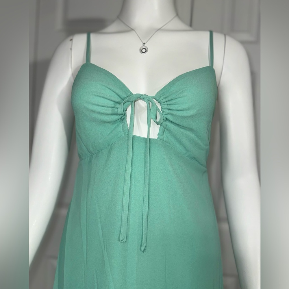 Wild Fable Chiffon Midi Dress | Sweetheart Neckline, High-Low Hem Size S NWT - Picture 5 of 12